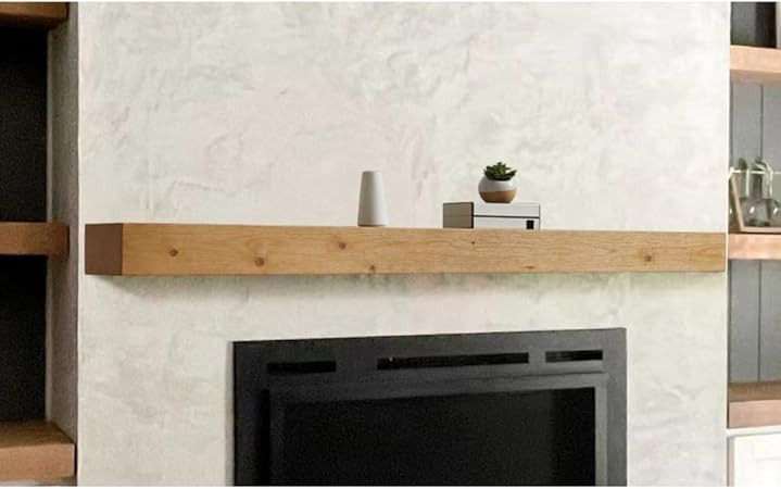 Touchstone Floating Fireplace Mantel Shelf – Solid Wood Wall-Mounted Mantel – Rustic Farmhous... | Amazon (US)
