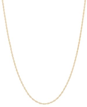 14k Gold Necklace, 18" Light Rope Chain (1mm) | Macys (US)