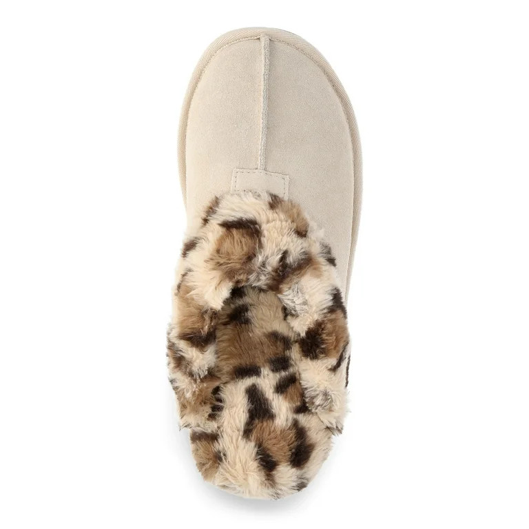 Joyspun Women's Suede Clog Slippers, Sizes 6-11 - Walmart.com | Walmart (US)