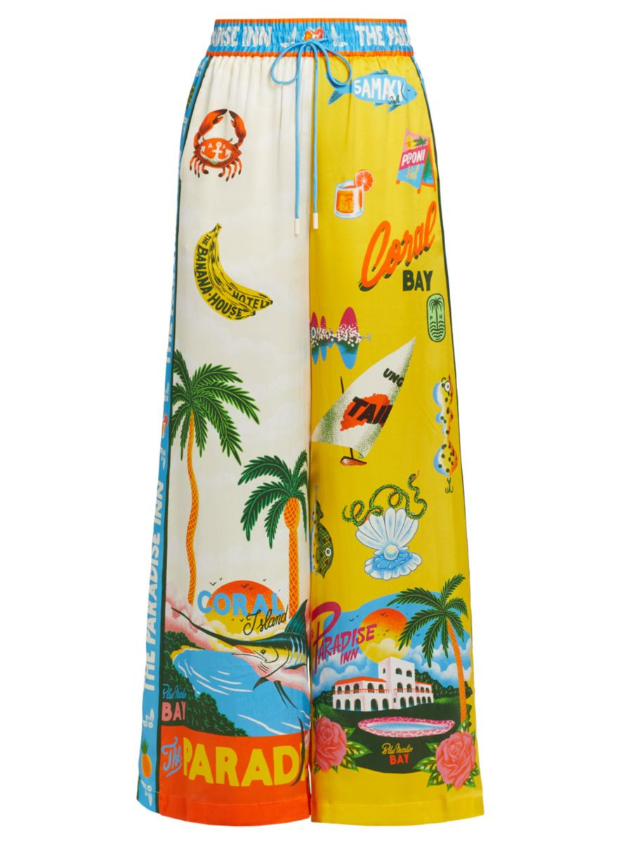 Hotel Paradiso Paradiso Wide-Leg Silk Pants | Saks Fifth Avenue