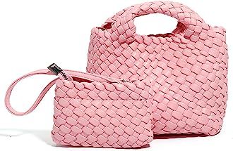 Handmade Woven Bags for Women with Coin Purse Fashion Handbag Female Shoulder Bags Foldable Chain... | Amazon (US)