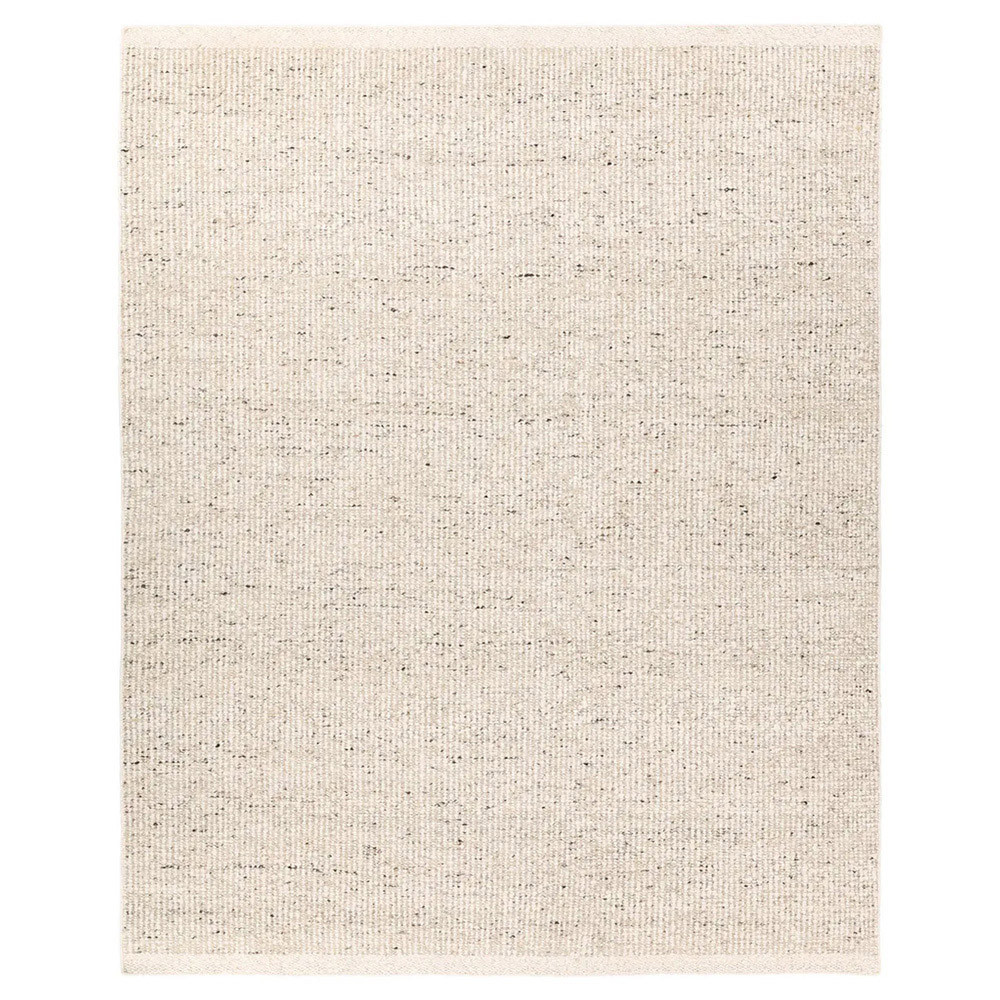 Ria Amagla Modern Beige Wool Solid Rug - 9'x12' | Kathy Kuo Home