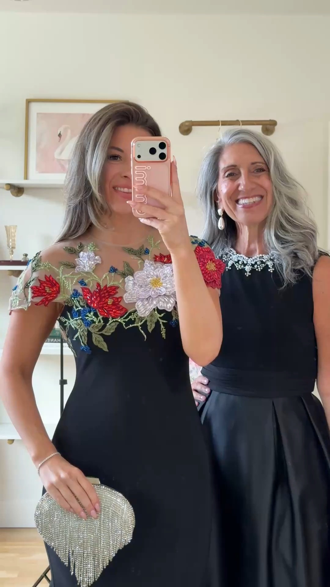 black gown with sheer floral embroidered neckline and short sleeves, black sleeveless gown with a beaded collar and satin skirt mom and me formal wedding guest and mother of the bride dresses 💍

mac duggal: emerson10

I’m 5’4” and wear a size small/2 

mom is 5’4” and wears a medium/6

fall wedding guest dresses, wedding guest dresses, cocktail dresses, semi-formal dresses, black tie wedding guest dresses, destination wedding guest dresses, garden party dresses, wedding guest outfit ideas, mom & me outfits, mom & me dresses, matching outfits, mother daughter outfits, family photo outfits, wedding guest dresses, mother of the bride, mother of the groom, wedding guest outfit ideas

#LTKootd #LTKWedding #LTKU