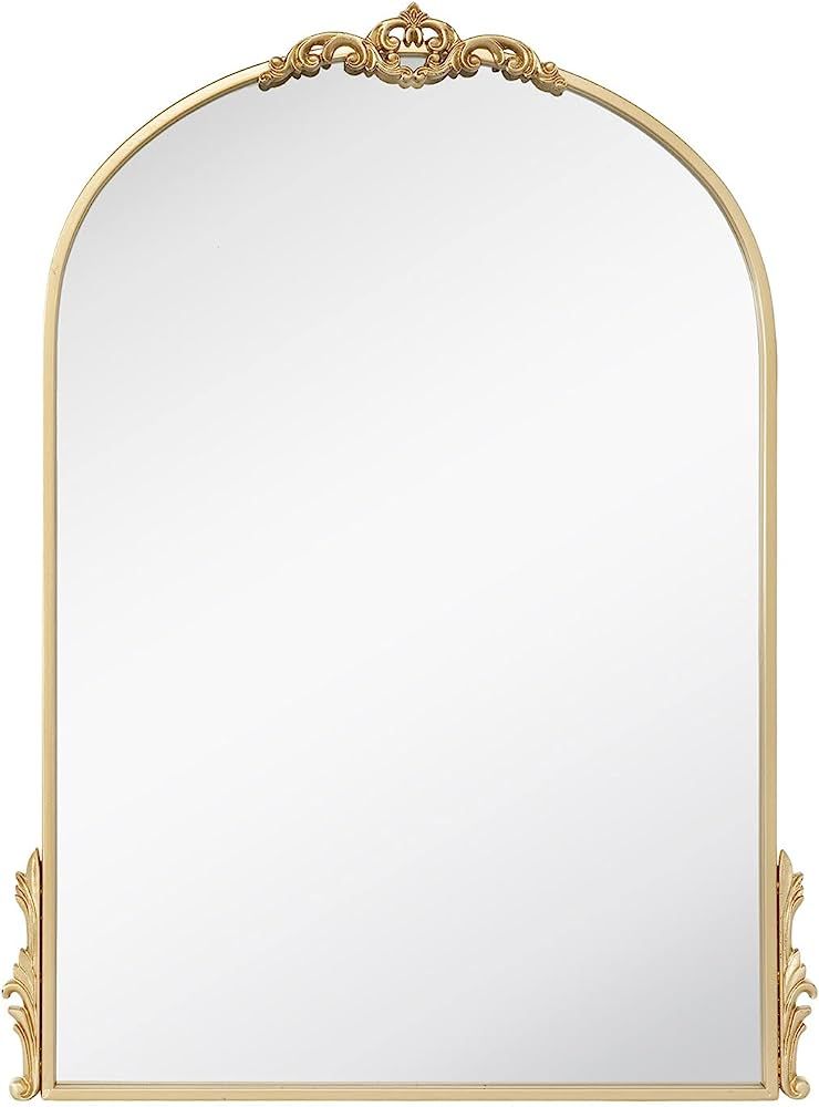 Hobby Lobby Home Decor Carved Elegant Gold Arch & Flourish Wall Mirror for Vanities, Living Rooms... | Amazon (US)