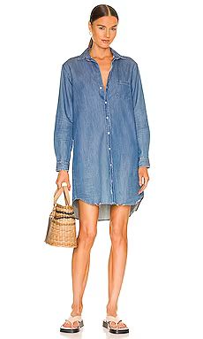 Frank & Eileen Mary Woven Button Up Dress in Vintage Stonewashed Indigo from Revolve.com | Revolve Clothing (Global)