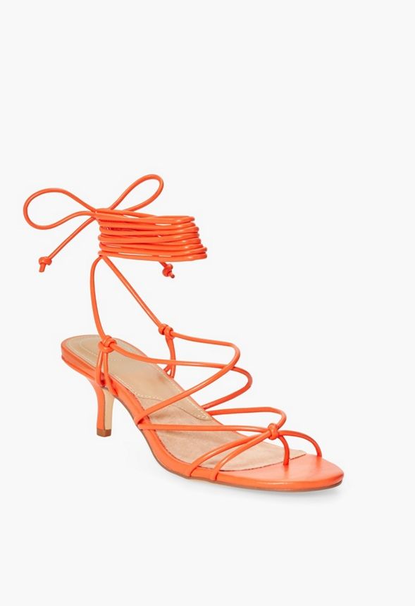 Lynette Wrap Kitten Heeled Sandal | JustFab