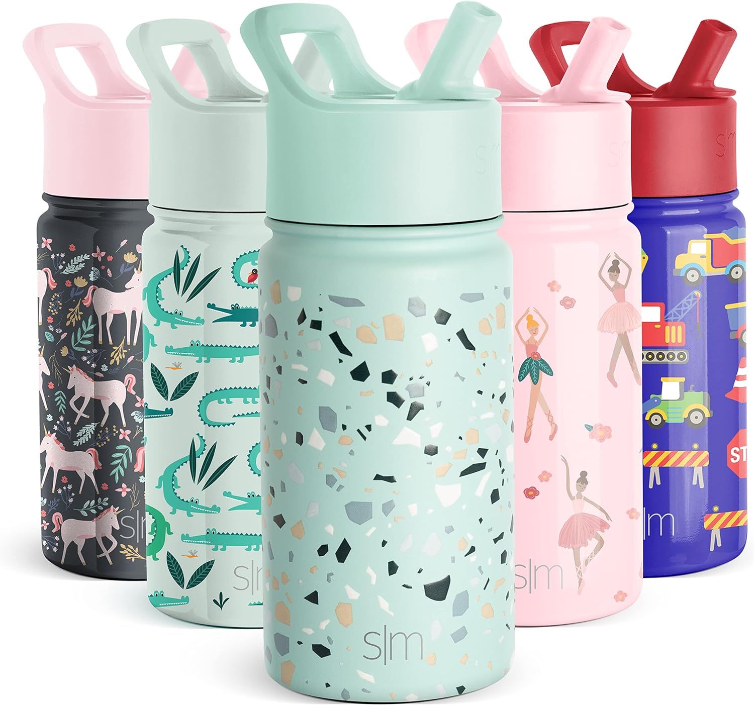 Simple Modern Kids Water Bottle with Straw Lid | Insulated Stainless Steel Reusable Tumbler for T... | Amazon (US)