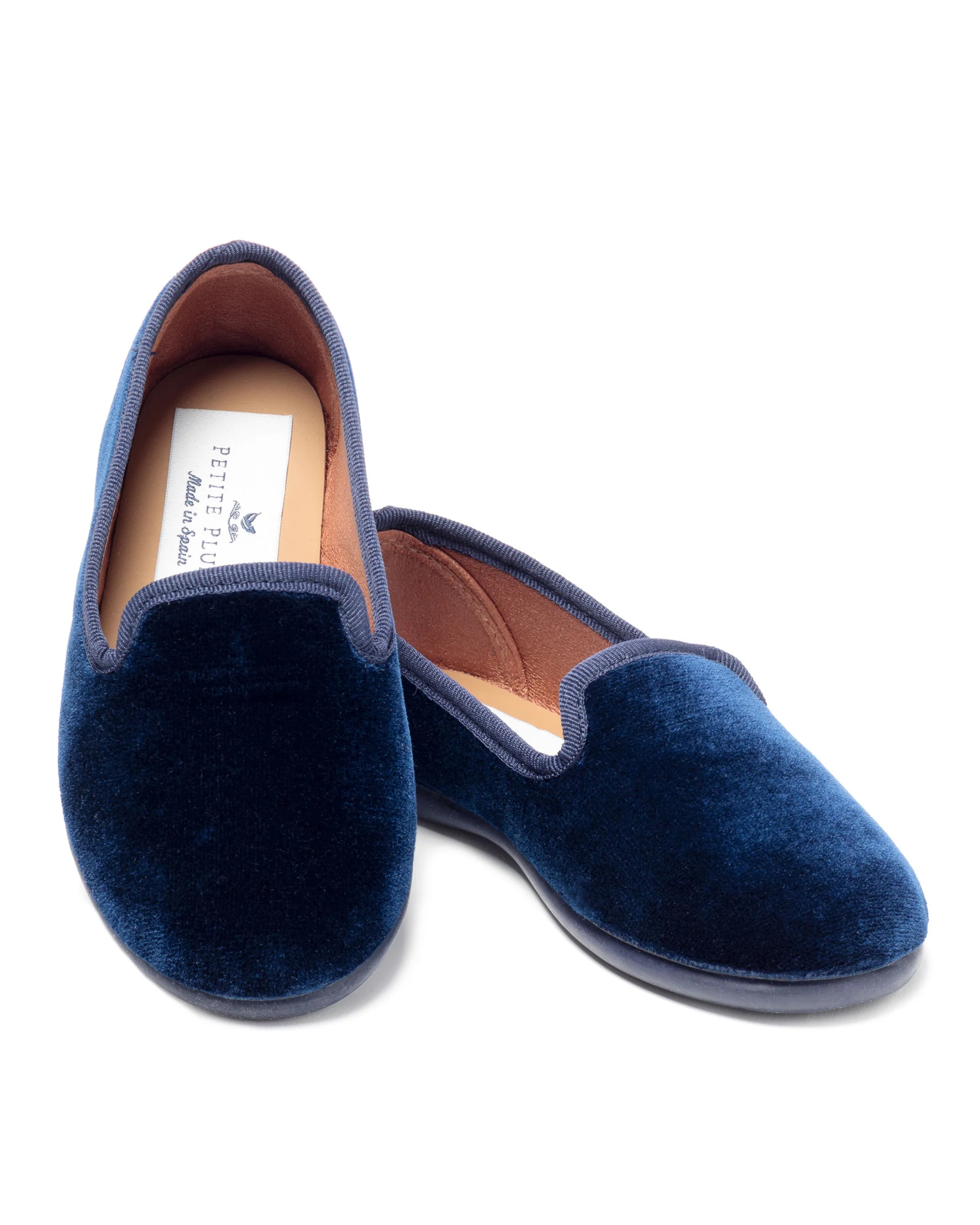 Women's Hamptons Loafer in Navy Velvet | Petite Plume
