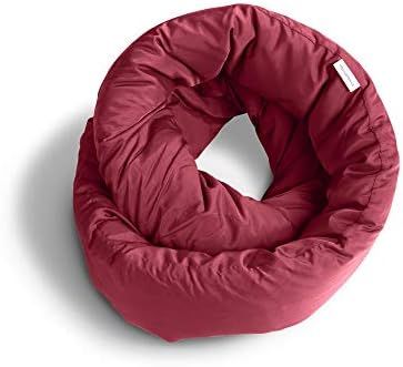Huzi Infinity Pillow - Home Travel Soft Neck Scarf Support Sleep (Burgundy) | Amazon (US)