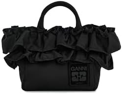 Ganni Women's Mini Shopper Ruffle Bag | Amazon (US)