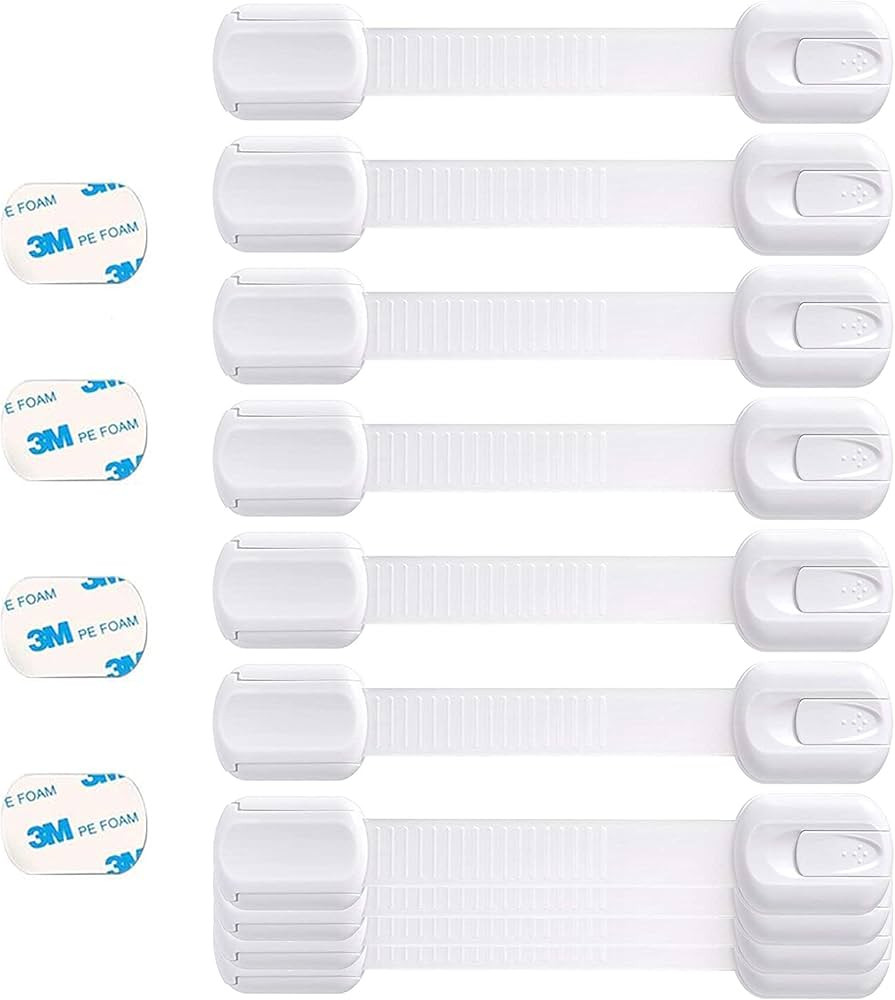 BooBoo® (10 PACK) Premium Cabinet Locks Baby Proofing, Child Proof Cabinet Locks with 3M Adhesiv... | Amazon (US)