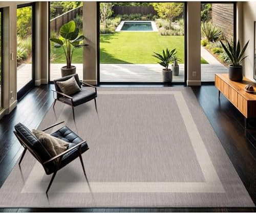 Outdoor Rug 9x12,Large Modern Outside Rugs for Patios Porches Waterproof Durable Washable Non-She... | Amazon (US)