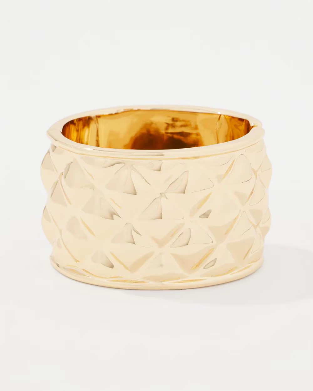 Gold Quilted Cuff | White House Black Market