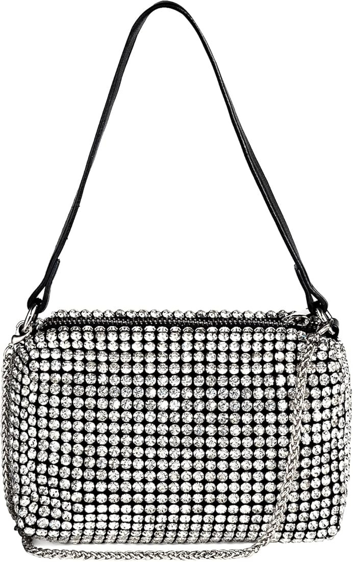 Eiyye Crystal Rhinestone Crossbody Bag Women's Evening Bag Rhinestone Black Shoulder Bag For Part... | Amazon (US)