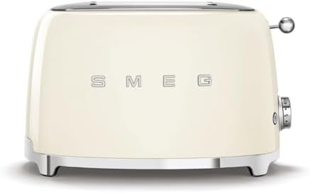 SMEG 2 Slice Toaster with 6 Presets and Defrost Function and Removable Crumb Tray (Cream) | Amazon (US)