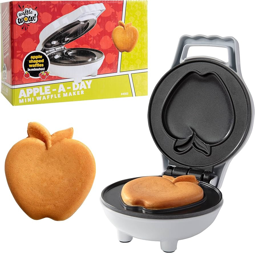 Mini Apple Waffle Maker - Make Breakfast Special for Kids or Adults w Individual 4 Inch Waffler I... | Amazon (US)