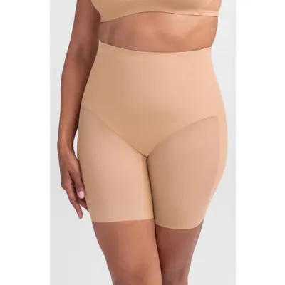 Honeylove Mid Waist Shorts in Sand at Nordstrom, Size Large | Nordstrom