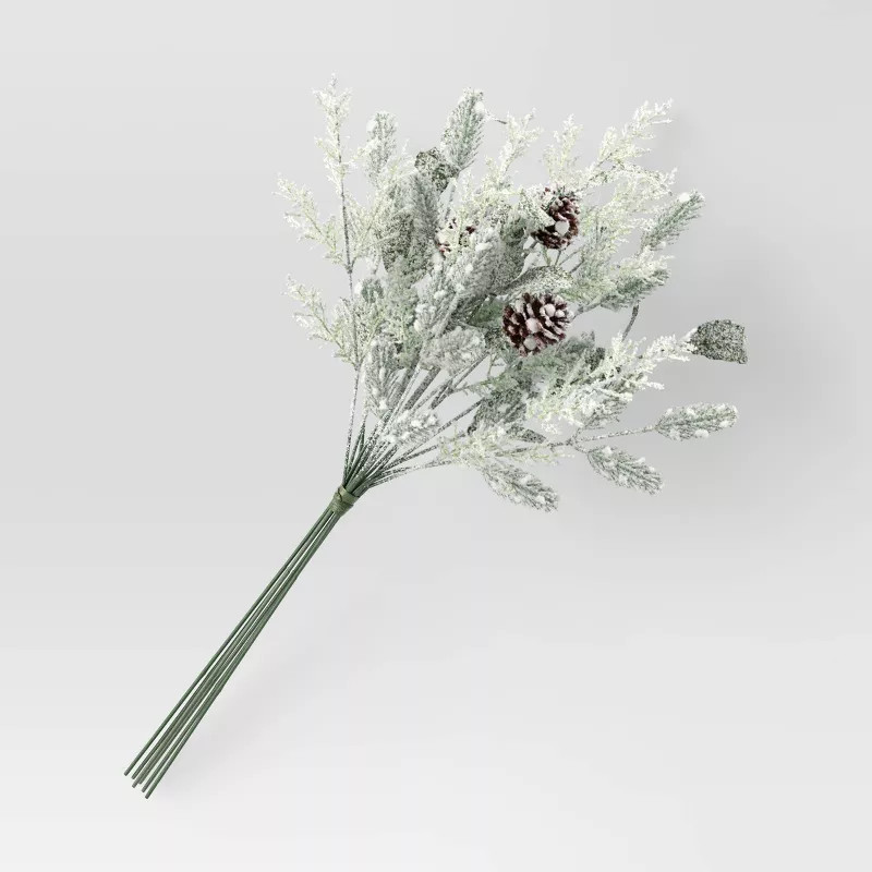 Heavy Flocked Arrangement Stem Bundle Green - Threshold™ | Target