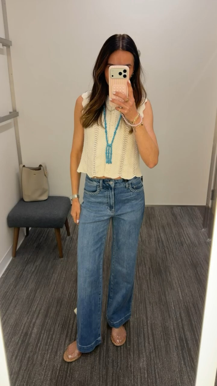 Paige Anessa Braided jeans.

wide leg jeans, elevated denim, everyday outfit inspo, chic casual style, high waisted jeans, neutral outfit ideas, effortless summer outfits, paige denim, casual chic fashion, wardrobe staples

#LTKootd #LTKOver40