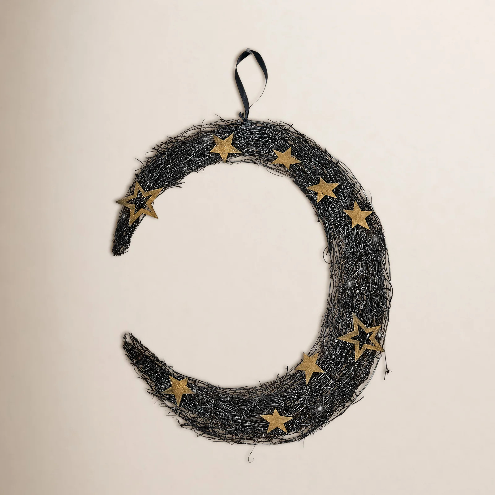 The Holiday Aisle® 18" Halloween Hanging Crescent Moon with 20 Warm Lights & Reviews | Joss & Ma... | Joss & Main