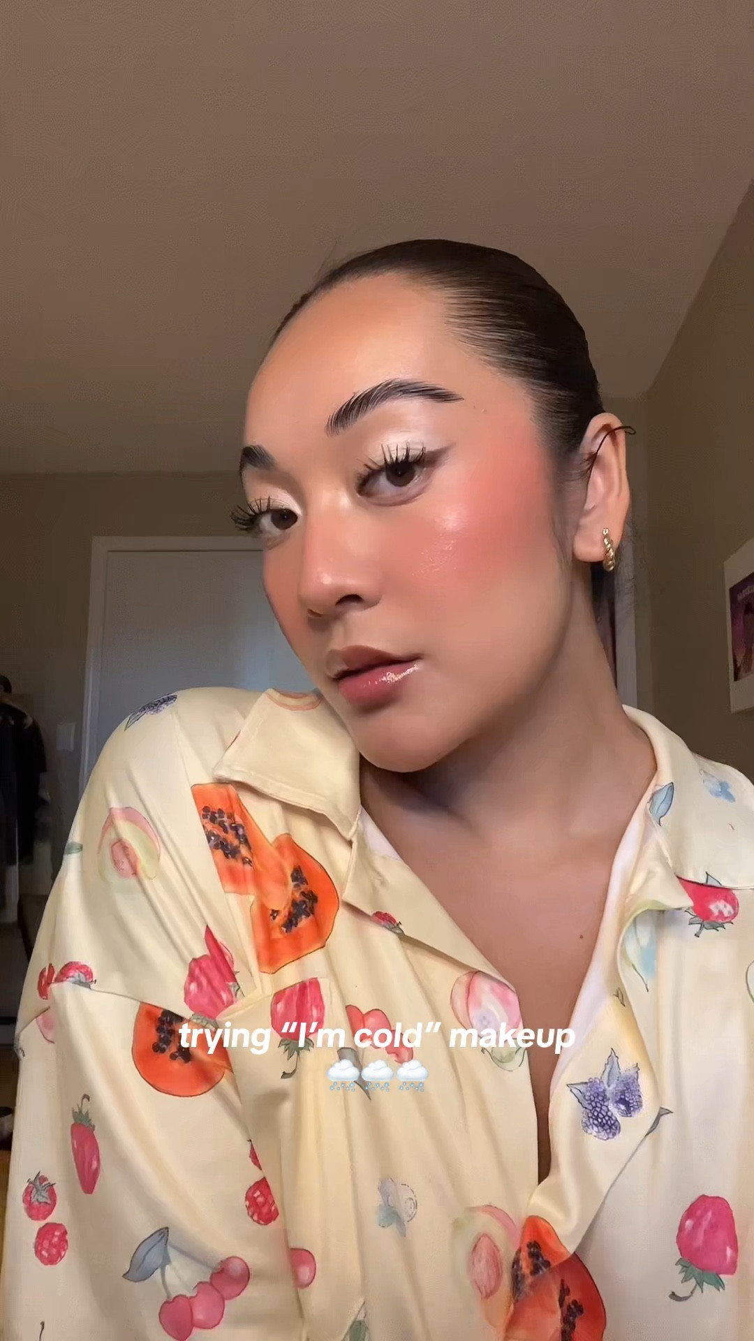 I’m cold makeup 🌨️🌨️🌨️