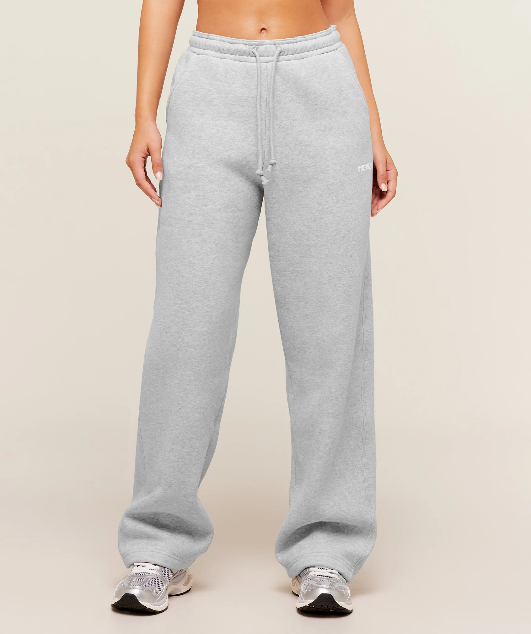 Gymshark Cosy Luxe Straight Leg Joggers - Bros Soft Grey Marl | Gymshark US