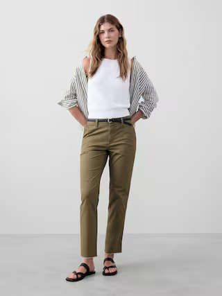 Slim Mid-Rise Pull-On Chino | Banana Republic Factory
