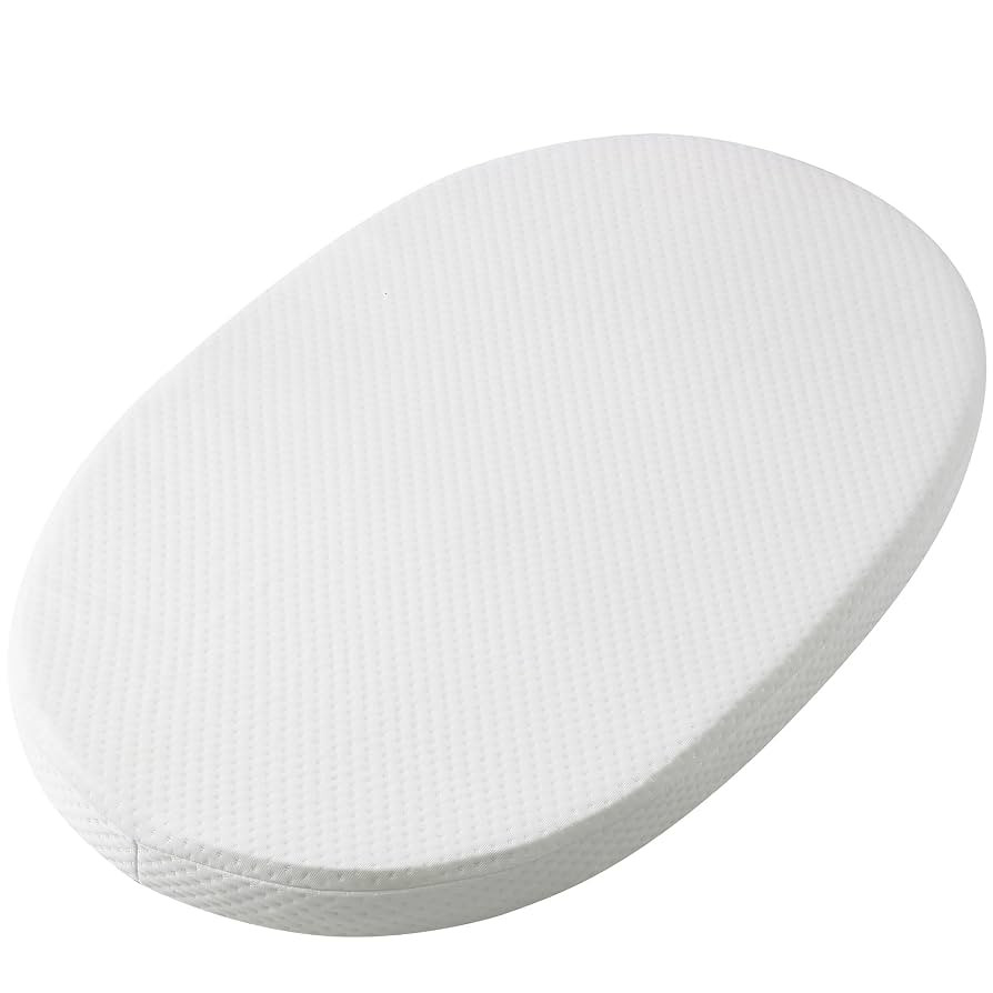 Mecc ecoh Baby Bassinet Mattress, 100% Breathable Cover, Water-Resistant Lining, Oval 29"x17"x2" ... | Amazon (US)