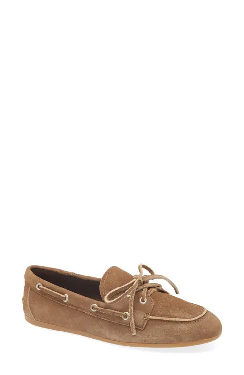 Jeffrey Campbell Boast Boat Shoe in Camel Suede at Nordstrom, Size 8.5 | Nordstrom