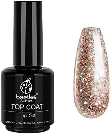 Amazon.com : Beetles Gel Polish Gel No Wipe Top Coat - Shine Finish and Long Lasting, Soak Off Na... | Amazon (US)