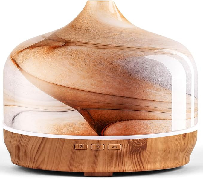 Porseme 500ml Glass Essential Oil Diffuser Aromatherapy Ultrasonic Cool Mist Humidifier 15-21 Run... | Amazon (US)