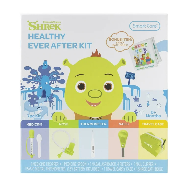 Smart Care Shrek Healthy Ever after Baby Healthcare Kit, 7 Piece Kit for Newborns, 0+ Months | Walmart (US)