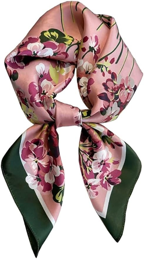 ANDANTINO 100% Mulberry Silk Square Scarf for Hair-25.6" X25.6'' Women Men Natural Silk Neckerchi... | Amazon (US)