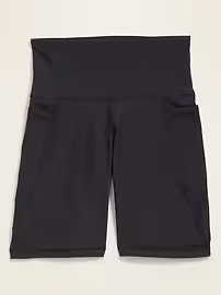 High-Waisted PowerSoft Side-Pocket Biker Shorts for Women -- 8-inch inseam | Old Navy (US)