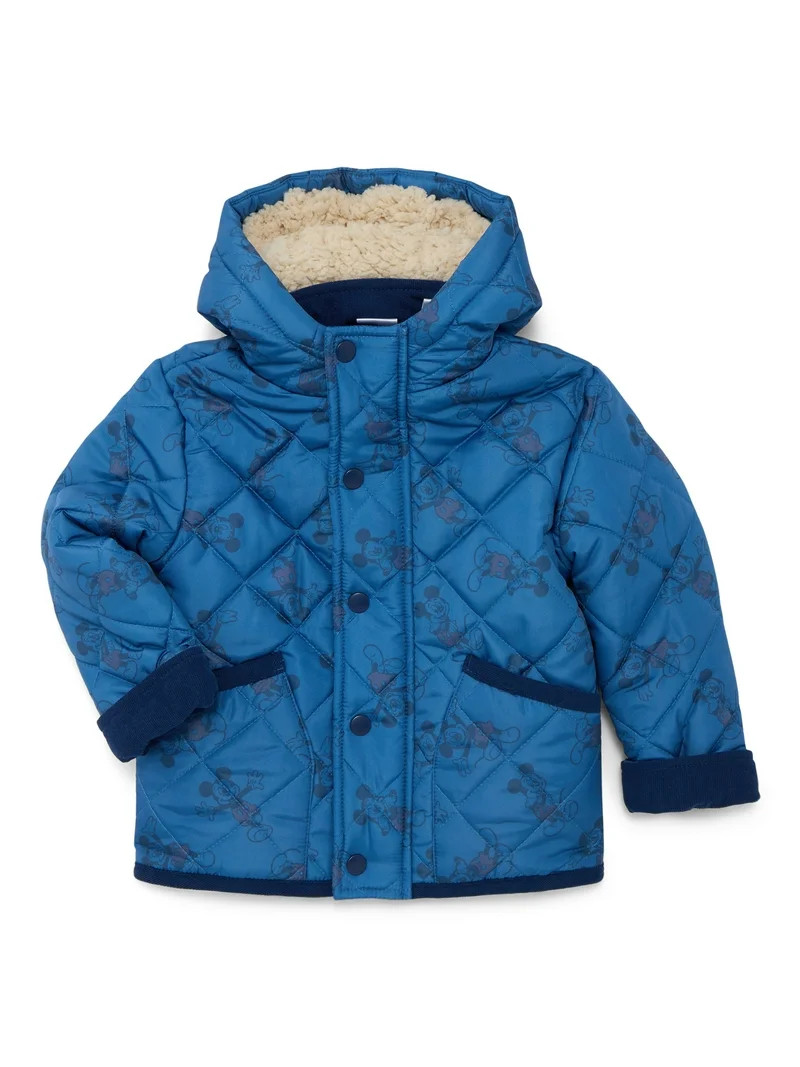 Character Toddler Boy Quilted Jacket with Faux- Shearling Lining, Sizes 2T-5T | Walmart (US)