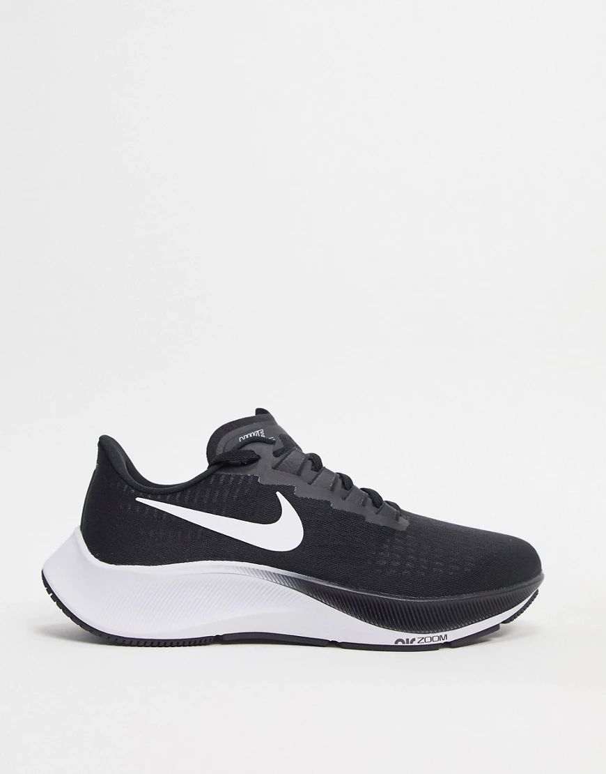 Nike Running Air Zoom Pegasus 37 trainers in black/white | ASOS (Global)