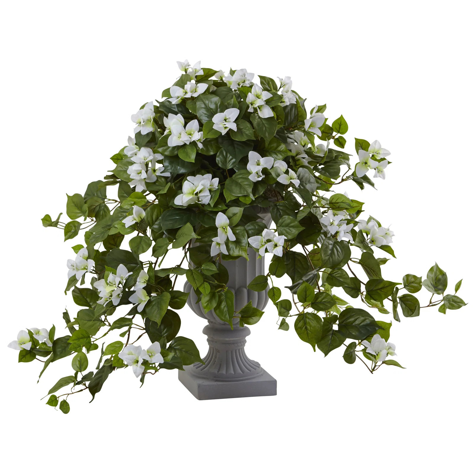 Primrue Bougainvillea Flowering Silk Plant with Decorative Urn, UV Resistant (Indoor/Outdoor) & R... | Wayfair North America