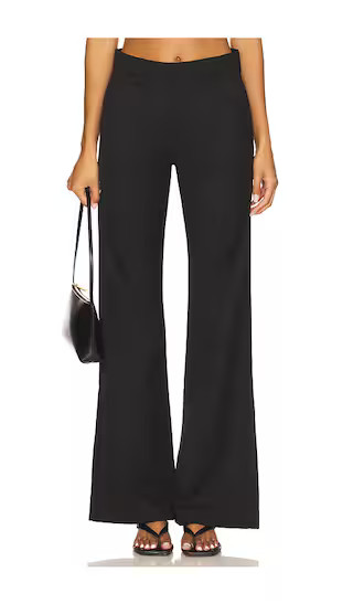 Stacked Bootcut Suit Pant in Black | Revolve Clothing (Global)