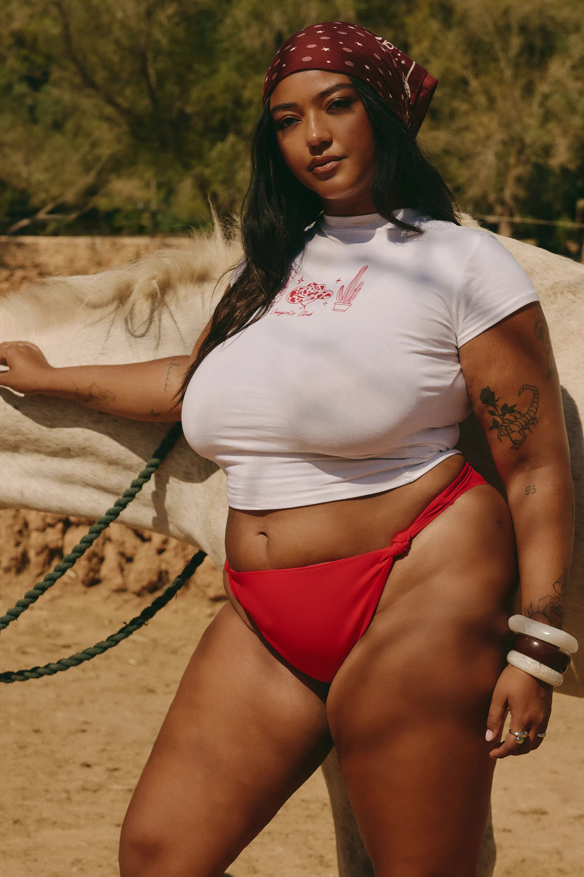 Tops | PLUS COWBOY FITTED TOP | boohoo | Debenhams UK