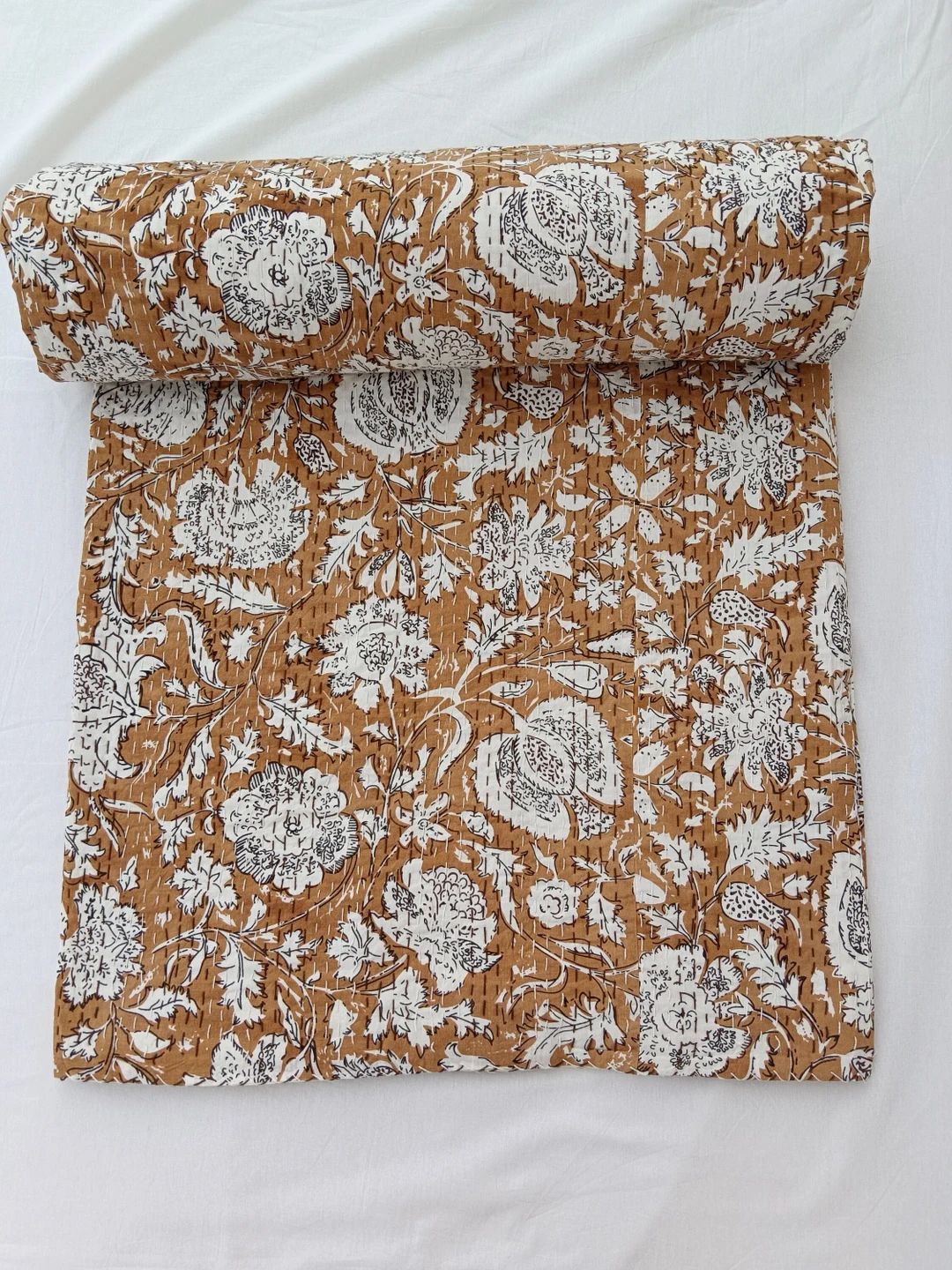 Ten Color Kantha quilt bedding bedspread queen size quilt Indian kantha throw Kantha Block Printe... | Etsy (US)