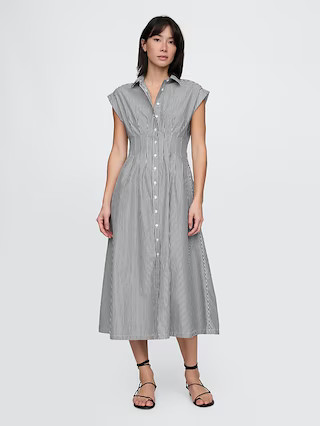 Poplin Midi Shirtdress | Gap (US)