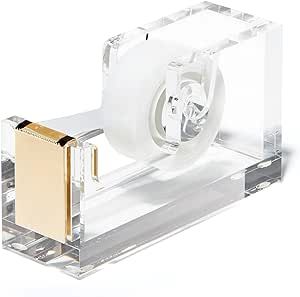 Acrylic & Gold Tape Dispenser by OfficeGoods - A Classic Design to Brighten Up Your Desk and Offi... | Amazon (US)