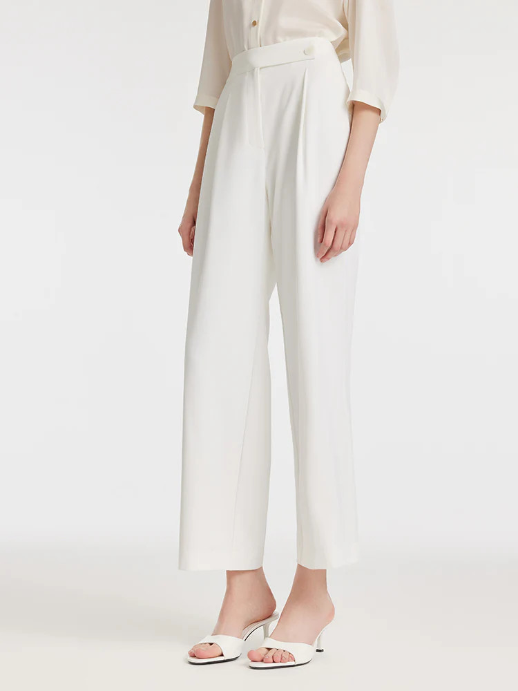 Ankle Length Women Wide Leg Pants | GOELIA