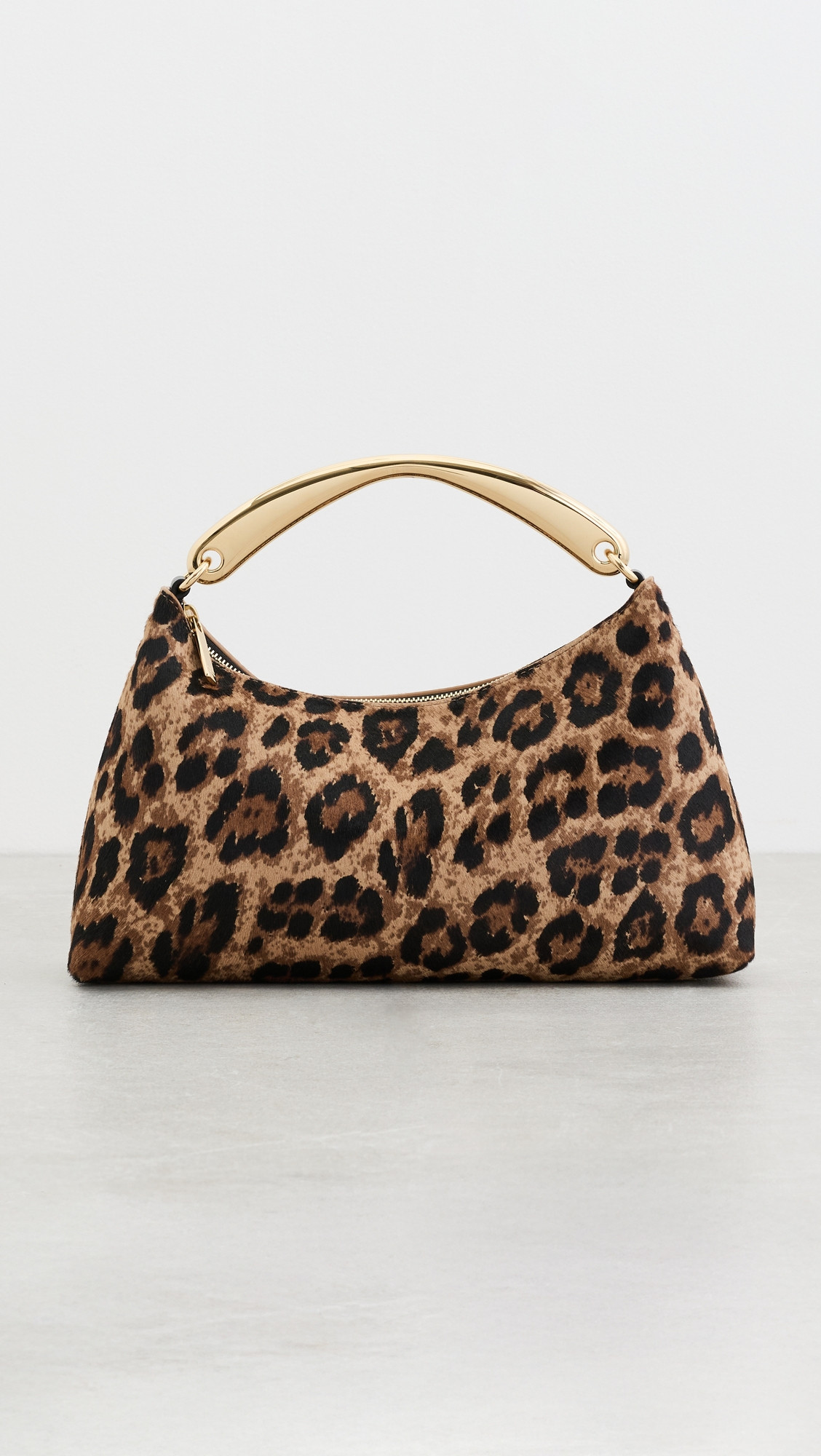 Mansur Gavriel Metal Handle Rhea Bag Leopard One Size | Shopbop