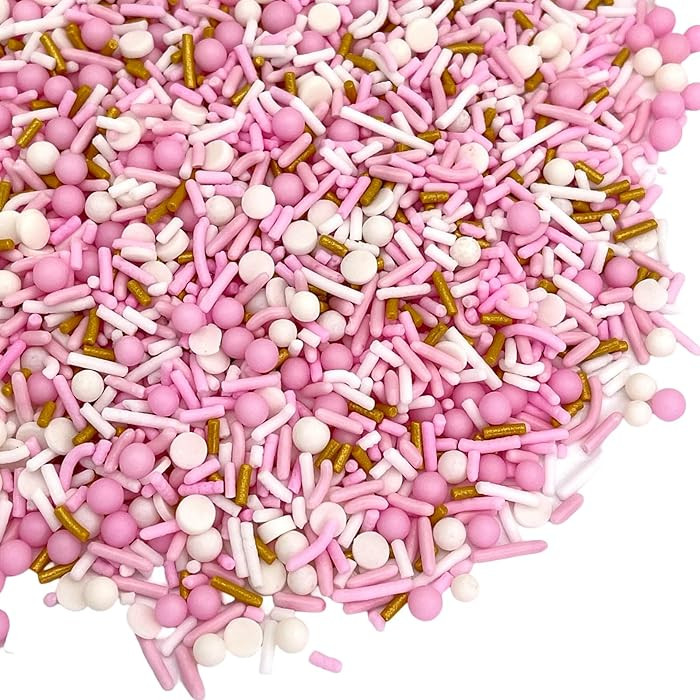 Manvscakes, pink sprinkles, valentines, cake sprinkles, gluten free, cookies, chocolate, fondant,... | Amazon (US)
