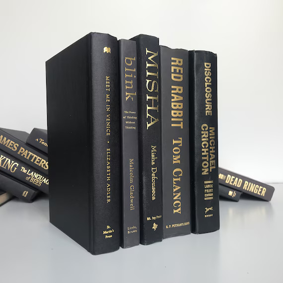 Black Books w/ Gold Silver or Multicolor  Vintage | Etsy | Etsy (US)