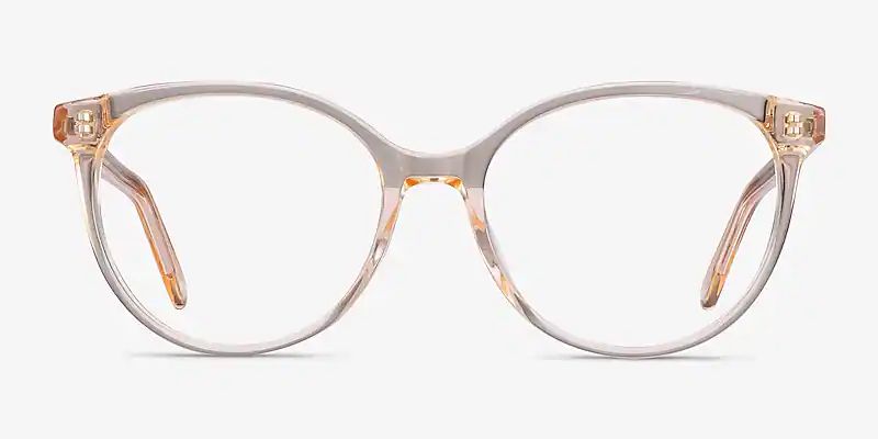 Nala Cat Eye Clear Melon Glasses for Women | Eyebuydirect | EyeBuyDirect.com