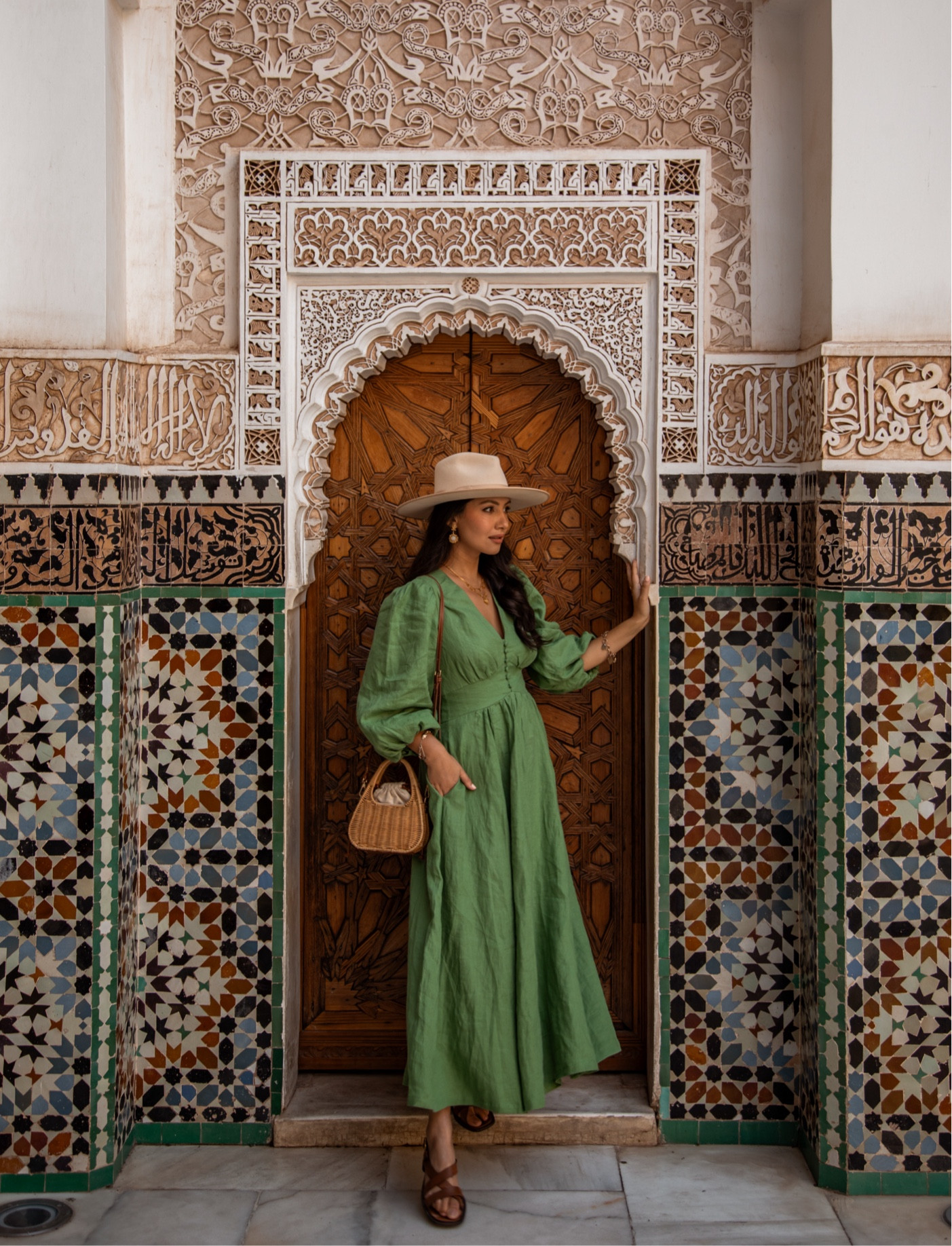 My outfit from Marrakech featuring a green midi dress and classic fedora 

#LTKeurope #LTKmodest #LTKtravel