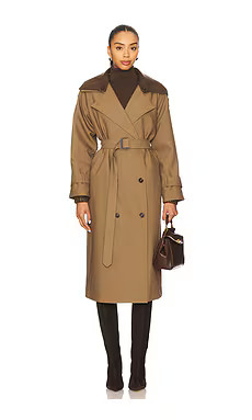 Line & Dot Linden Trench Coat in Khaki from Revolve.com | Revolve Clothing (Global)