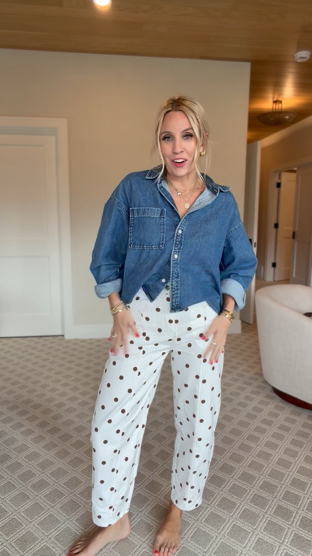 What I got! These polka dot barrel pants are so good! 

#LTKmomlife #LTKootd #LTKdayinmylife